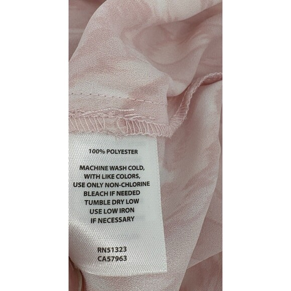 HALOGEN Scrolling Lines‎ Pink V-neck Sleeveless Blouse Top Size 1 - Picture 9 of 9